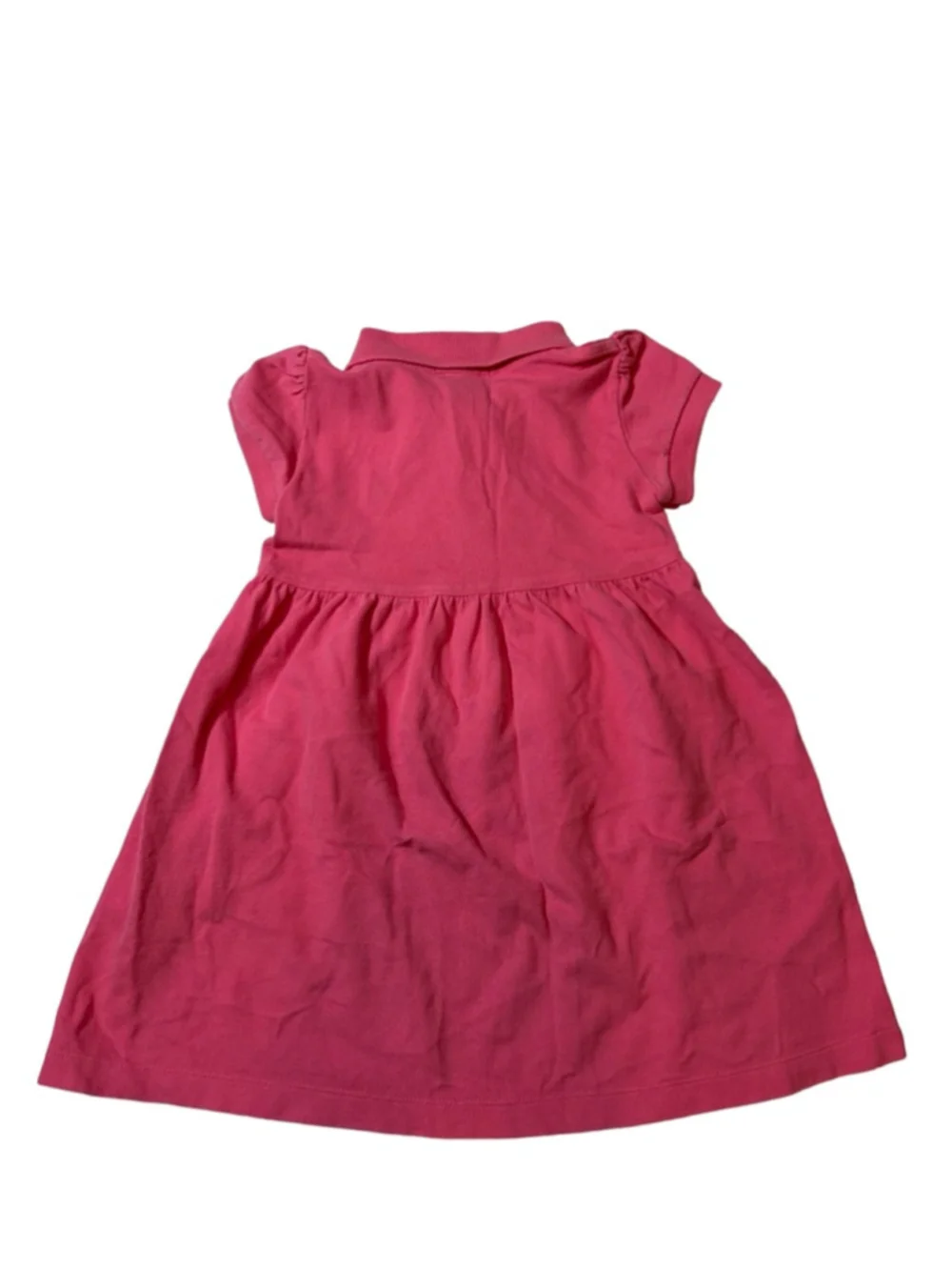 Ralph Lauren Girls Pink Polo Dress Size 4/4T Pony Logo Collared Preppy